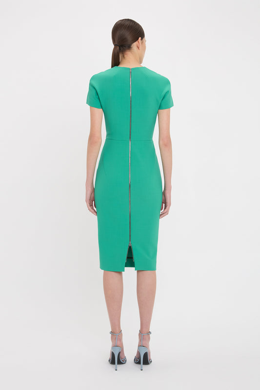 Fitted T-Shirt Dress In Peacock