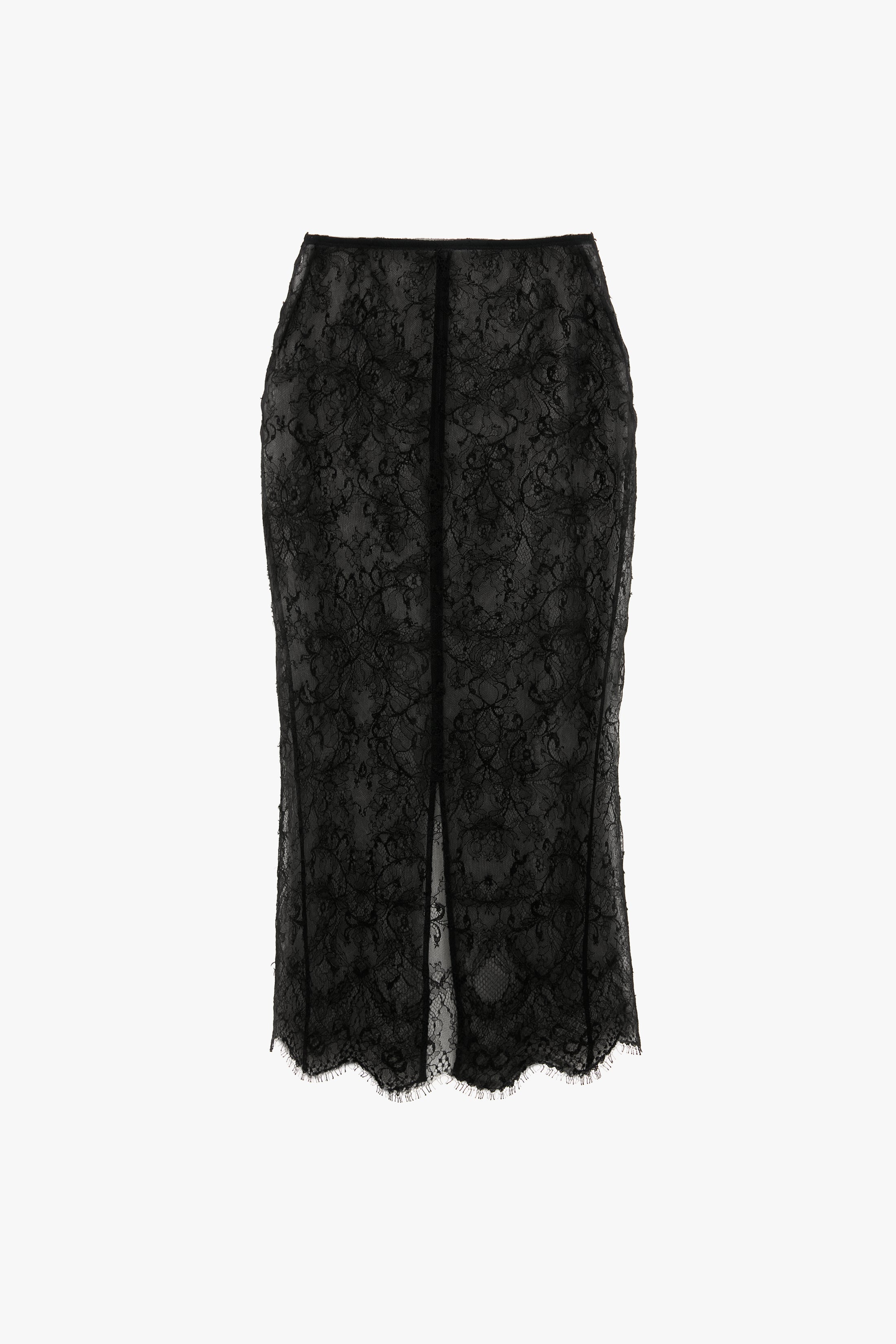 Lace Pencil Skirt In Black Victoria Beckham