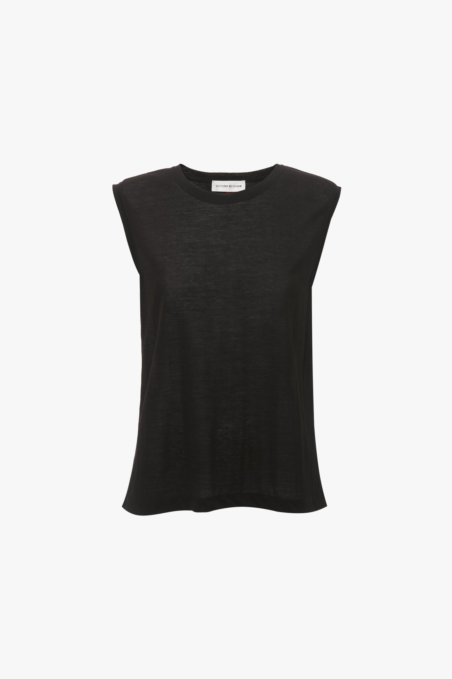 Cotton Crepe Tank In Black