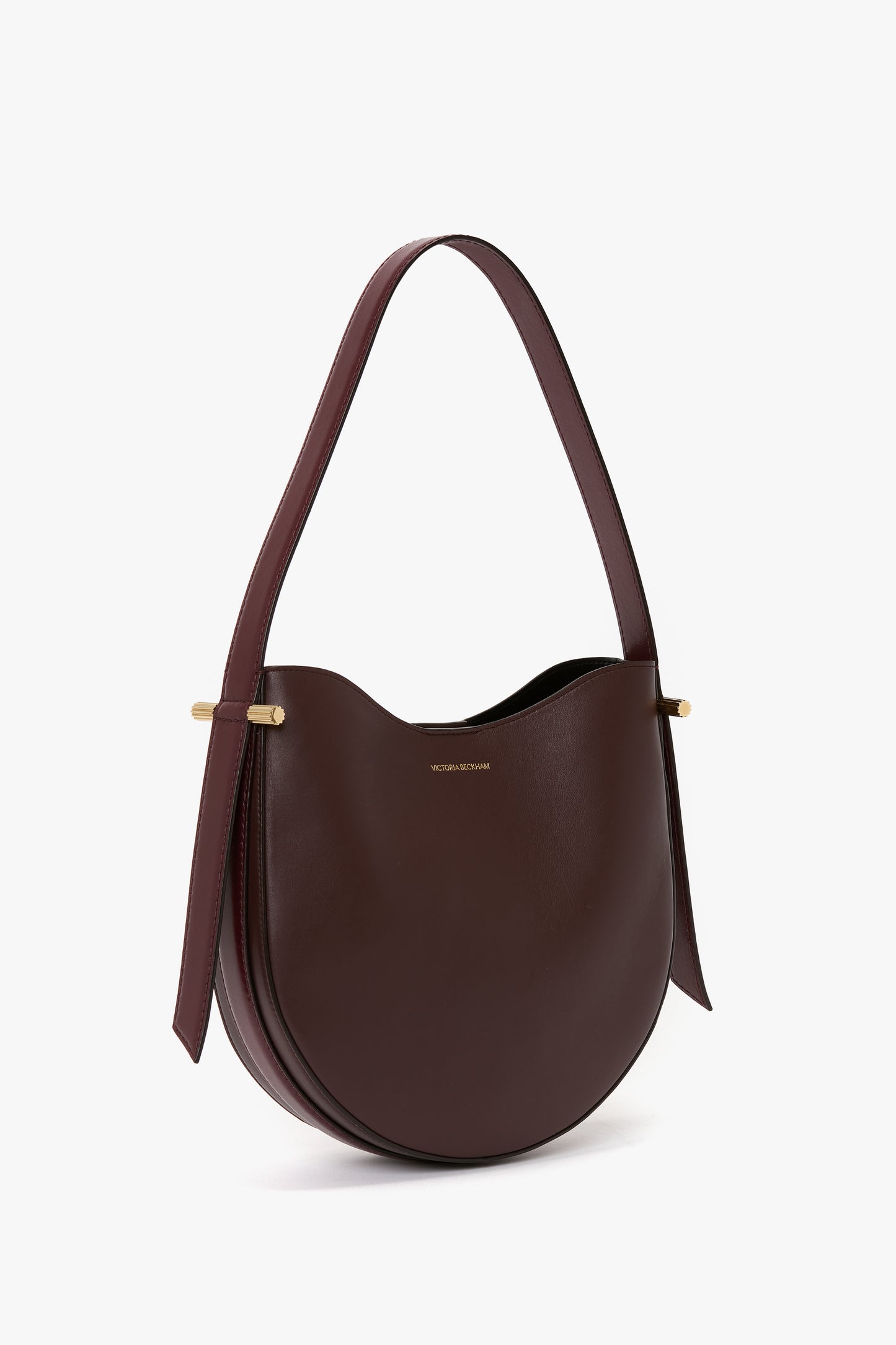 Dia Medium Hobo Bag In Burgundy Smooth Leather