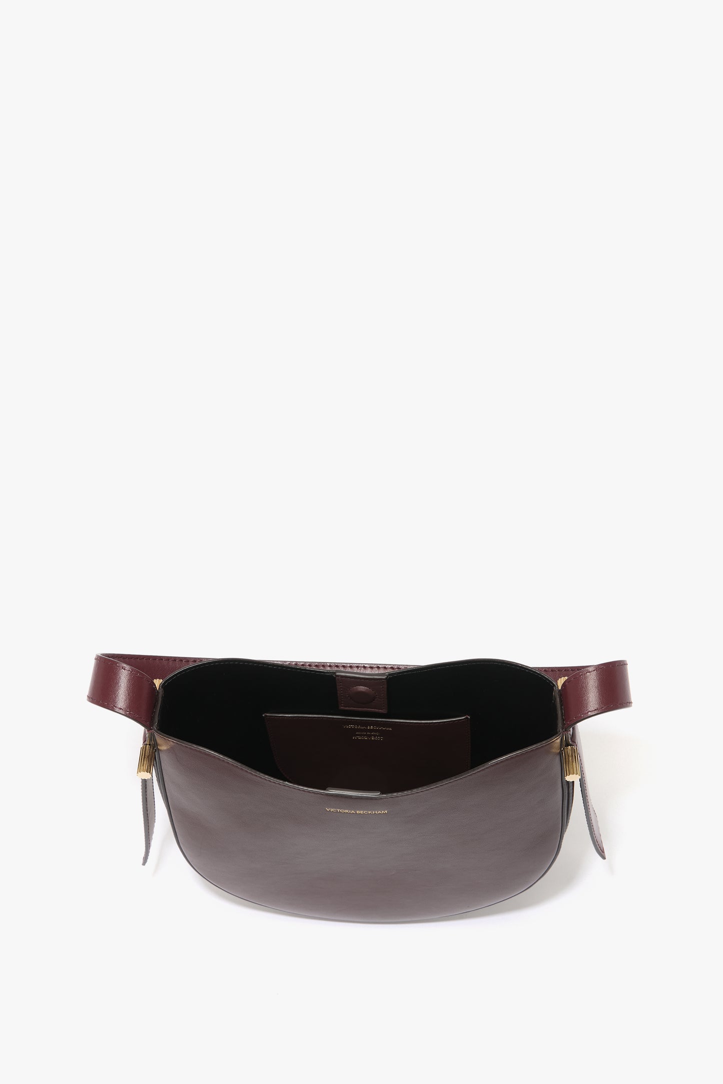 Dia Medium Hobo Bag In Burgundy Smooth Leather