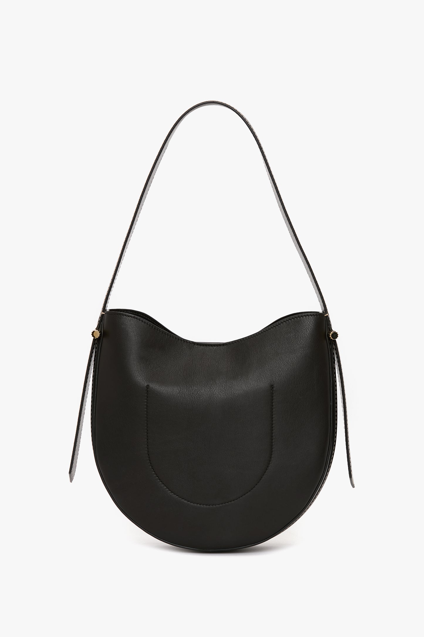 Dia Medium Hobo Bag In Black Smooth Leather