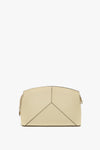 Victoria Clutch Bag In Ivory Grained Leather