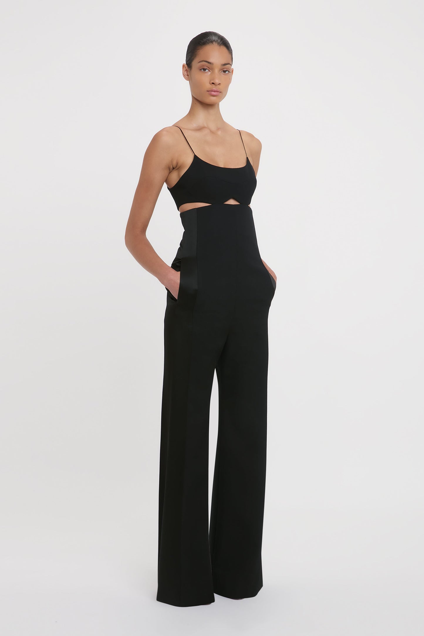 Black cami jumpsuit online