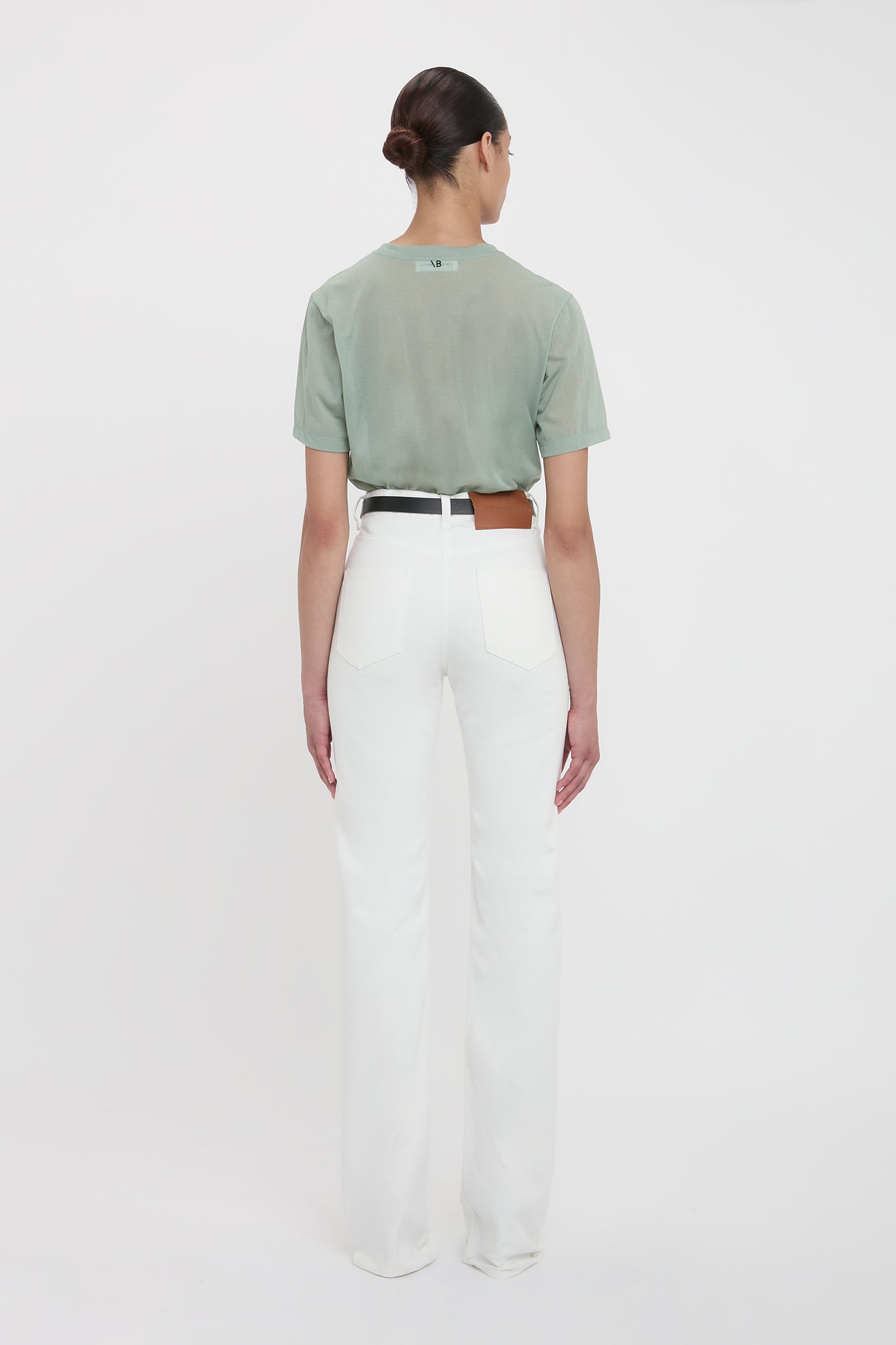 Classic Cotton Crepe T-Shirt In Wasabi