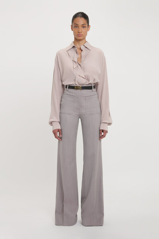 Alina High Waisted Trouser In Quartz