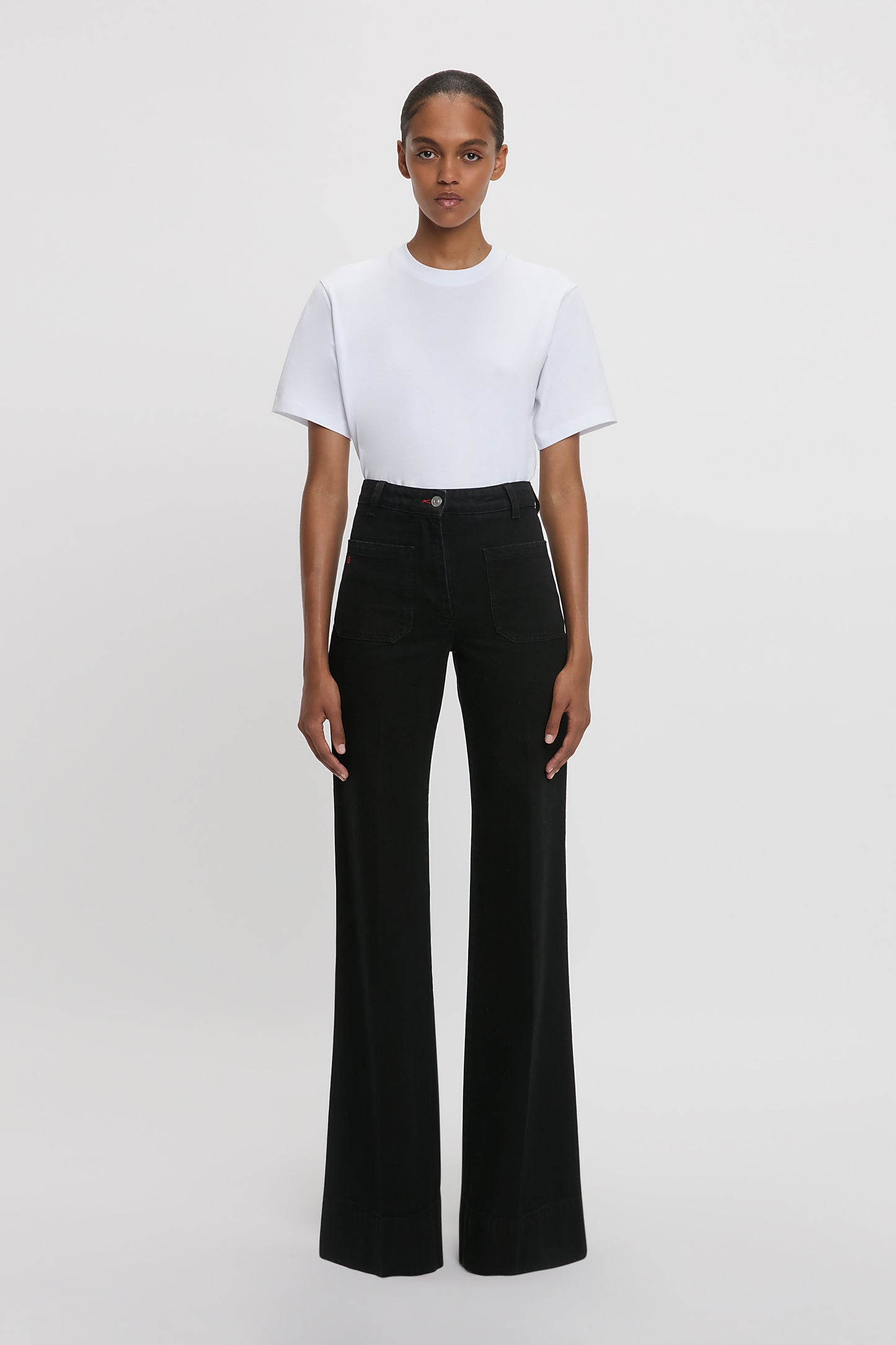 Alina Stretch High Waisted Jean In Washed Black