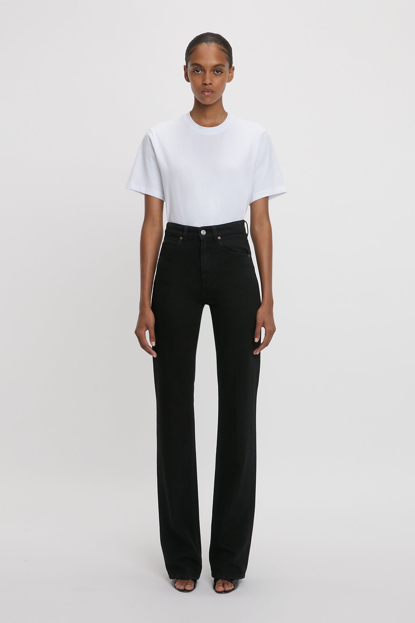 Julia Stretch High Waisted Jean In Washed Black