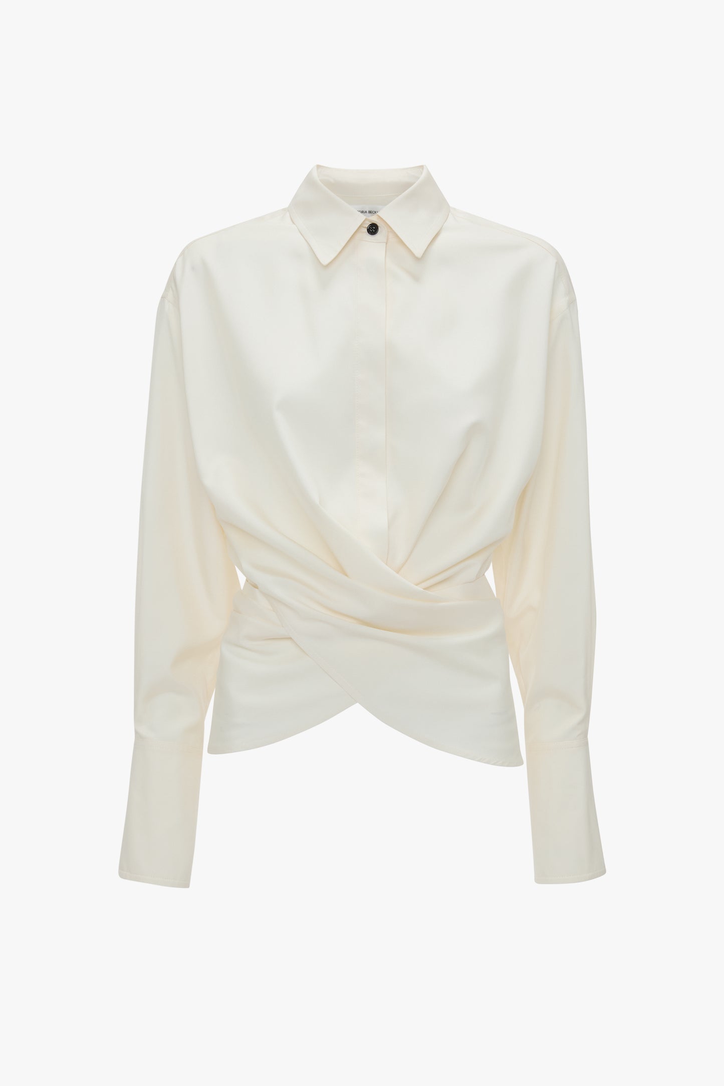 Exclusive Wrap Front Blouse In Off White