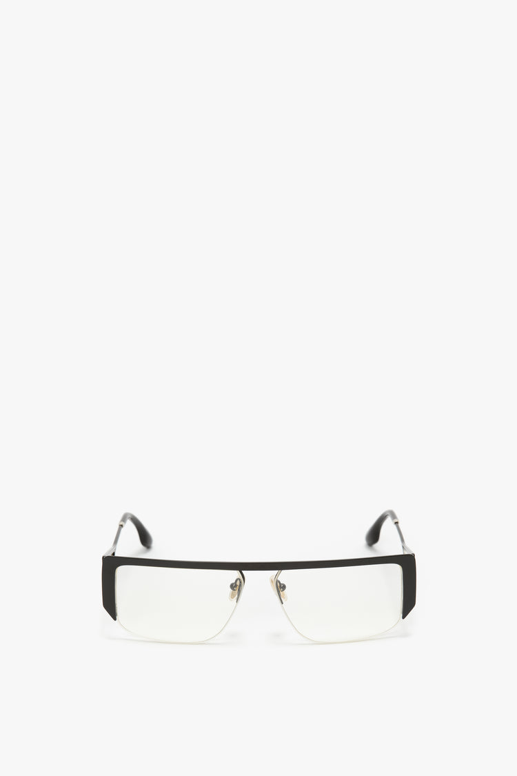 Flat Top Rectangular Opticals In Black