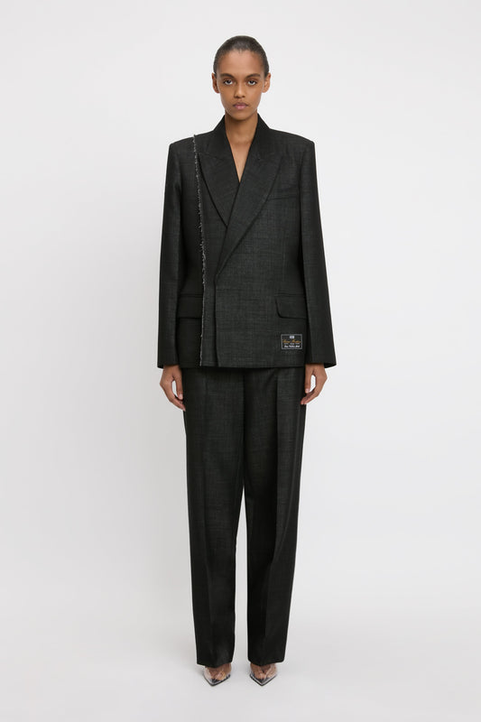 ジャケット VICTORIA BECKHAM Woman Jacket Black 1125WCT006129A 01 Seam Detail Jacket In Black – Victoria Beckham Int