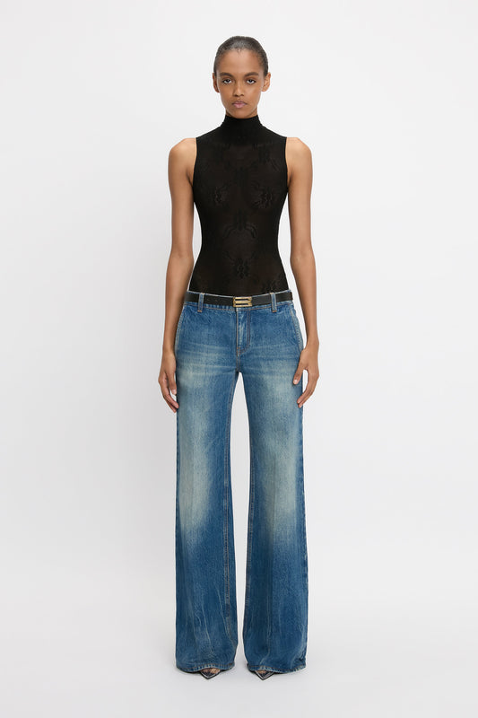 Gigi Low Waist Straight Leg Jean In Vintage Indigo