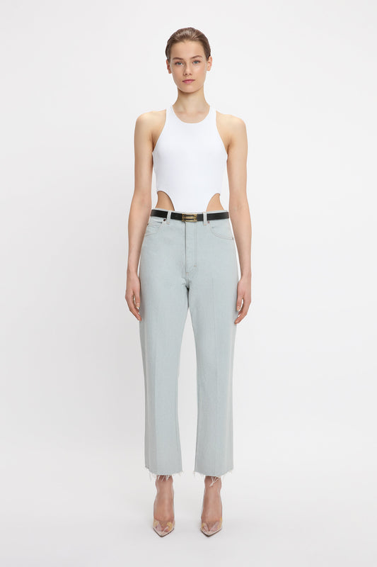 Relaxed Curved Jean In Light Azul