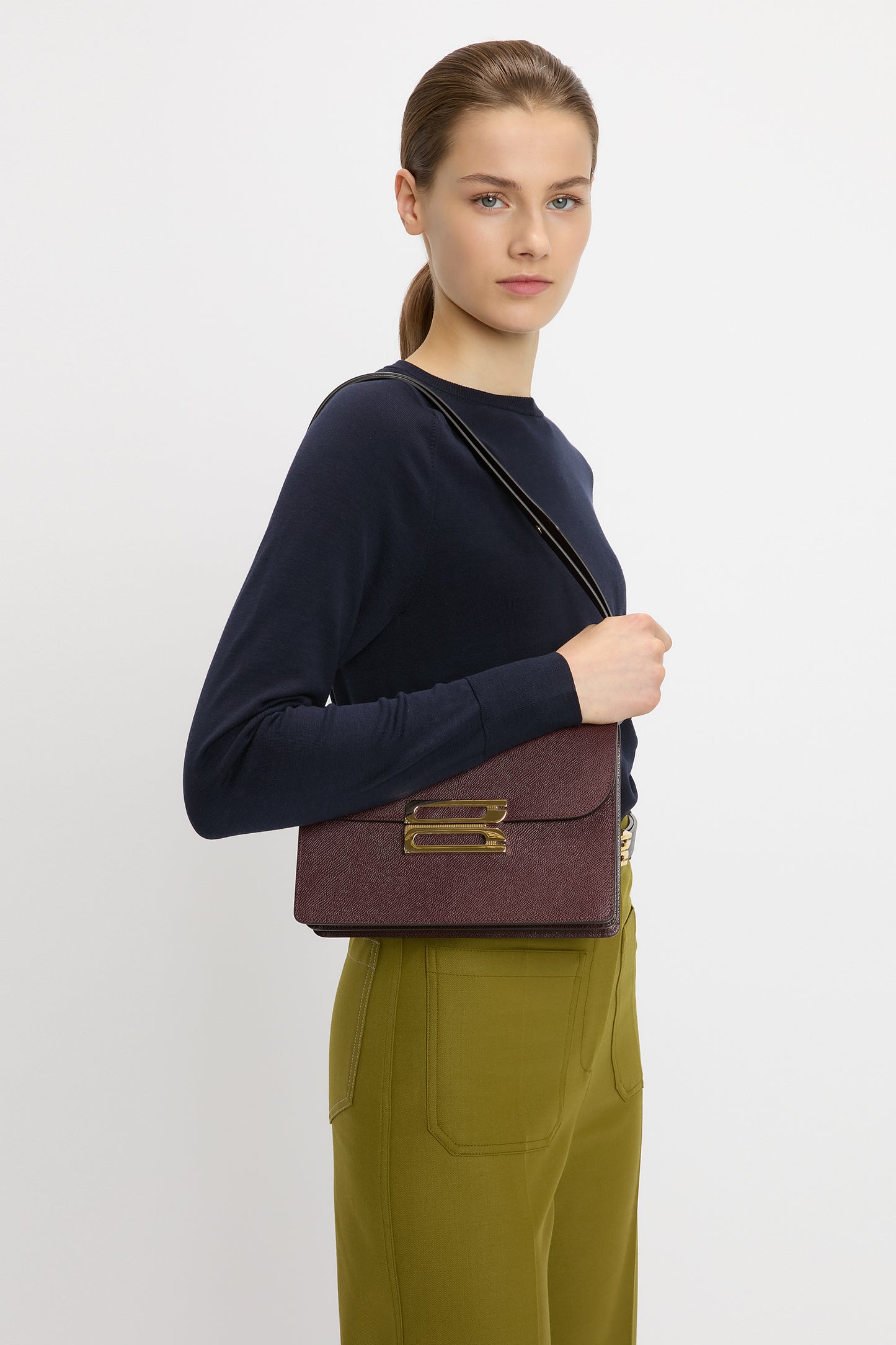 Dorian Bag In Dove Grey Grained Leather