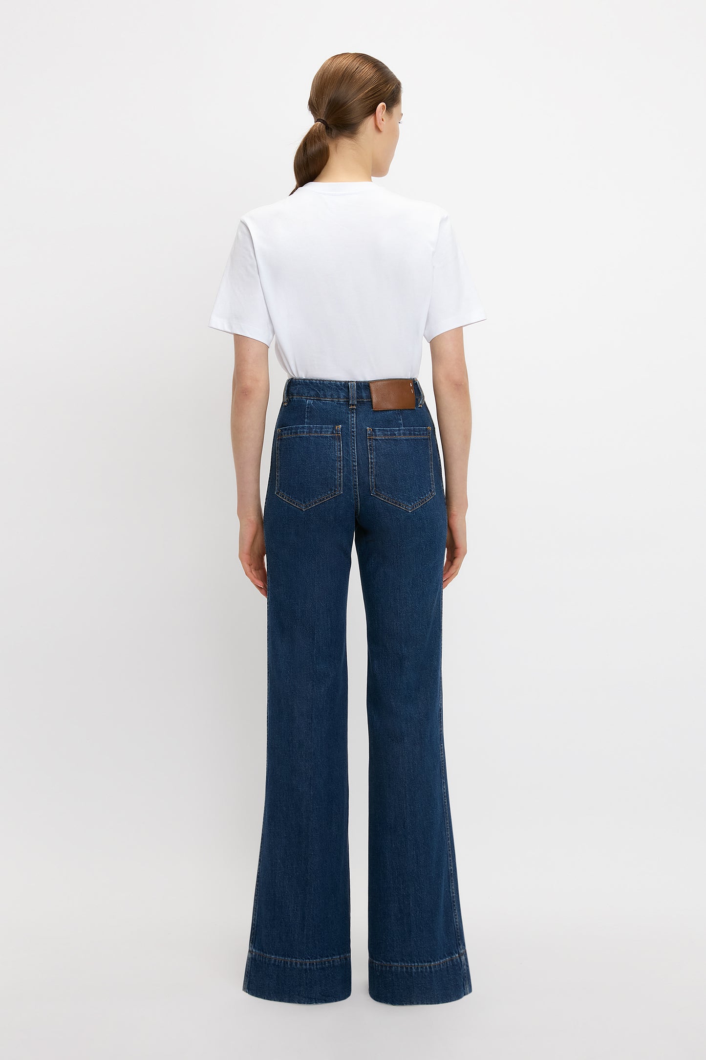 Alina High Waisted Jean In Deep Blue Stonewash