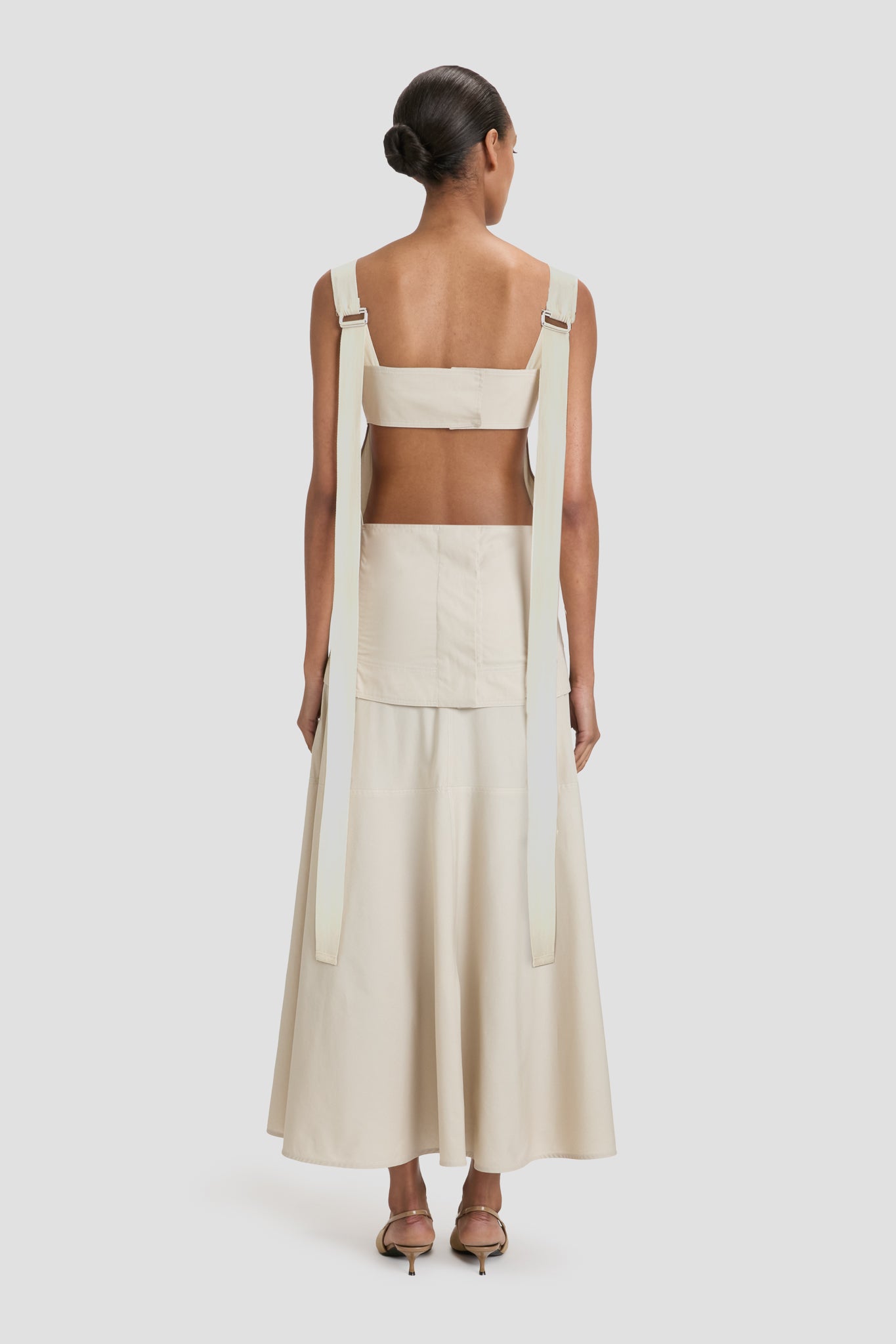 Panelled Maxi Skirt In Pumice