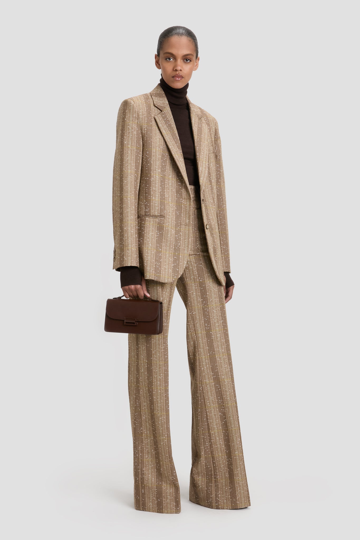 Tonal Mini Dorian Bag In Dark Brown Smooth Leather