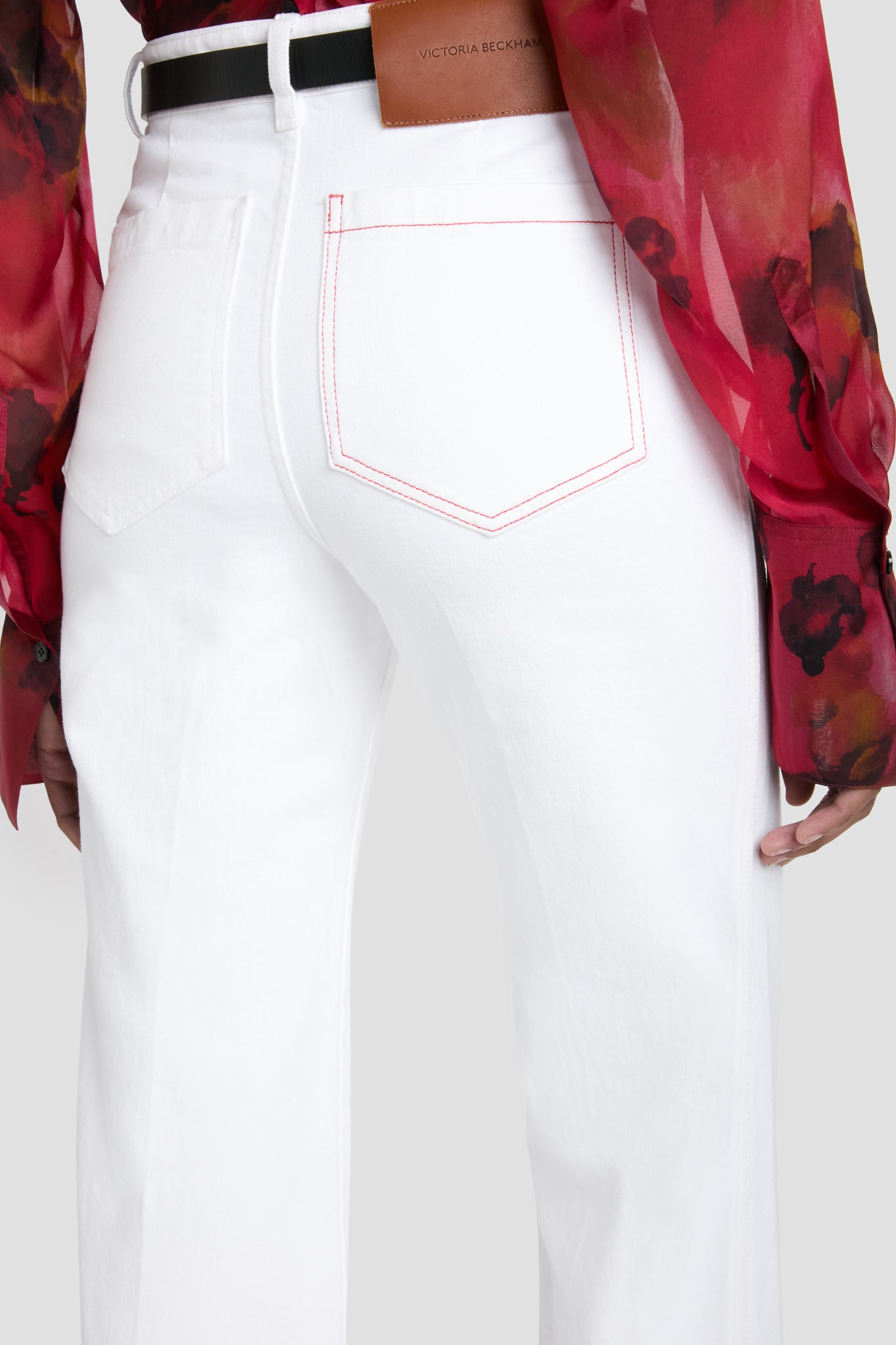 Alina High Waisted Long Jean In Washed White