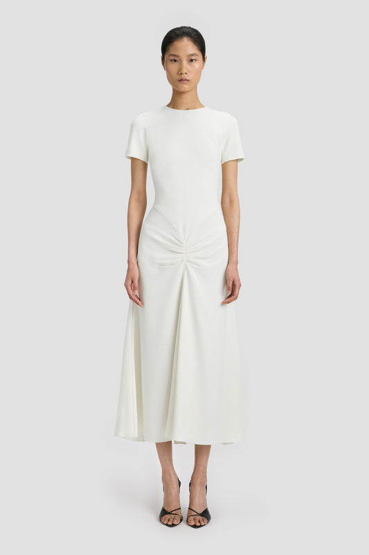 Blaire T-Shirt Midi Dress In Ivory