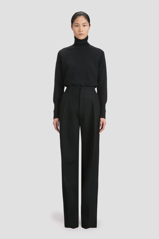 Sculptural Leg Trouser In Black