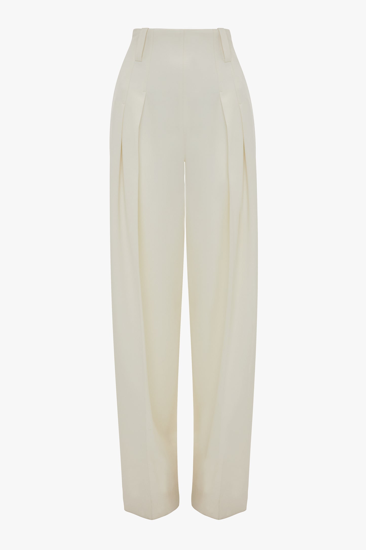 High Waisted Cinched Trouser In Ivory