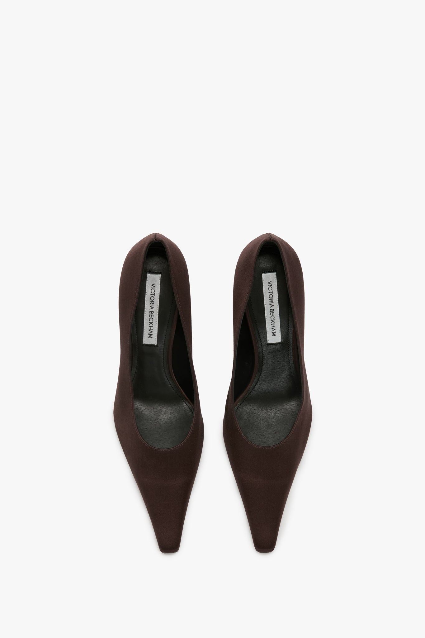 Sloan Stiletto Pump In Dark Brown Satin