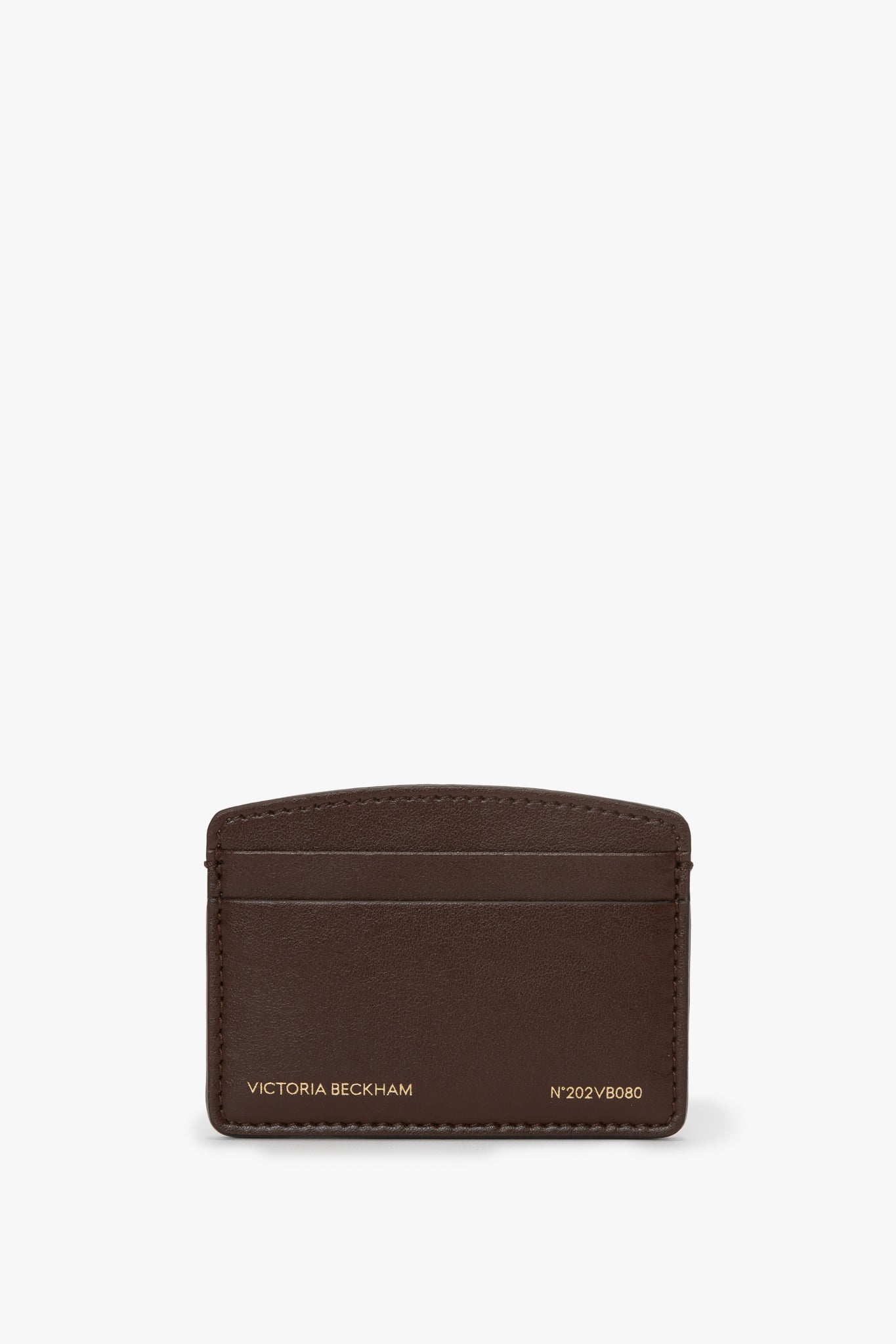 Victoria Card Holder In Dark Brown Smooth Leather