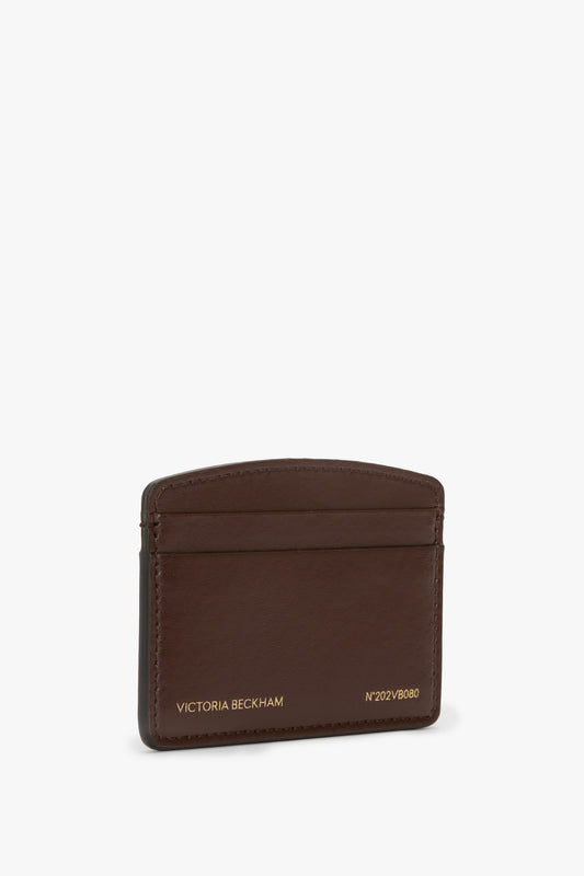 Victoria Card Holder In Dark Brown Smooth Leather