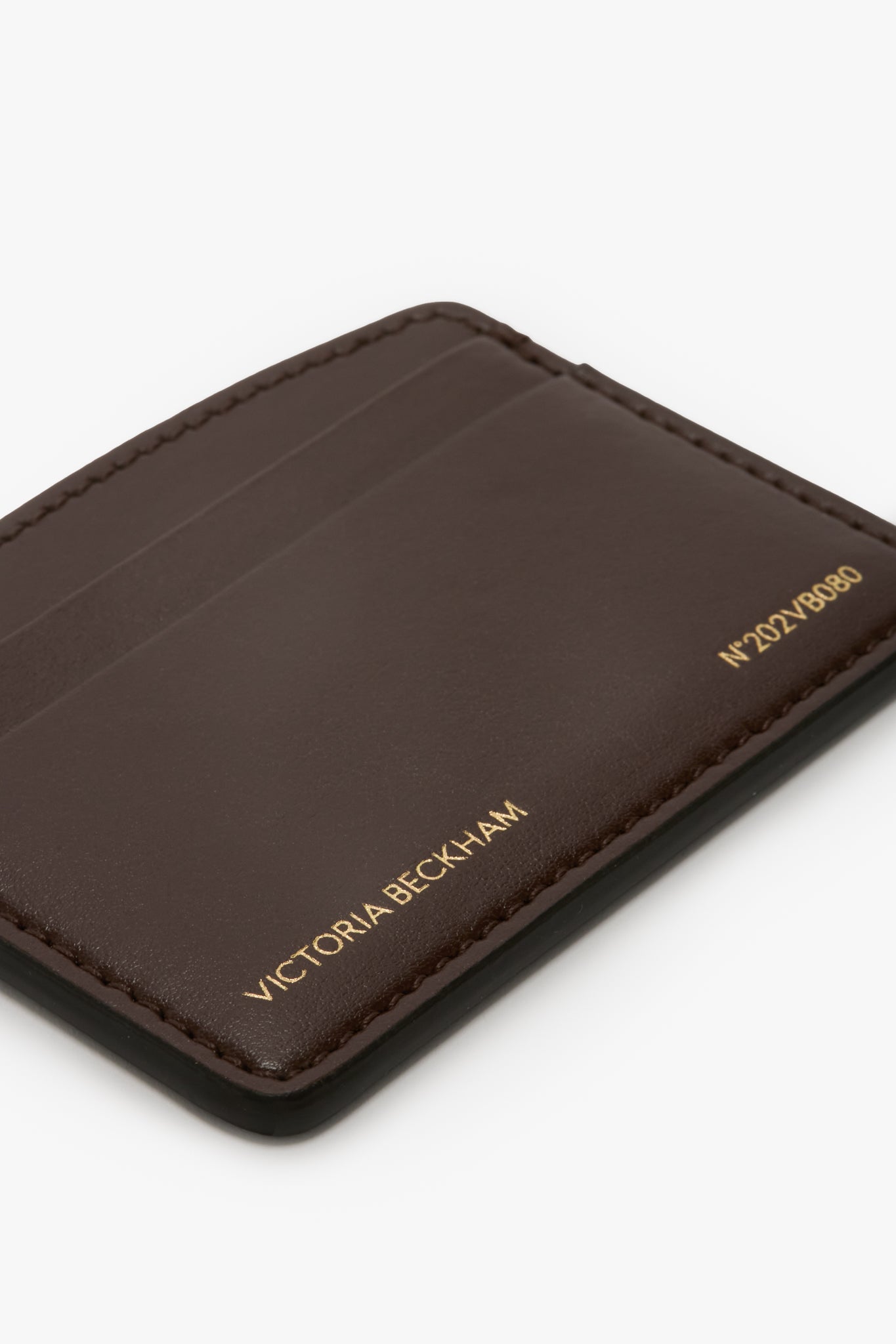 Victoria Card Holder In Dark Brown Smooth Leather