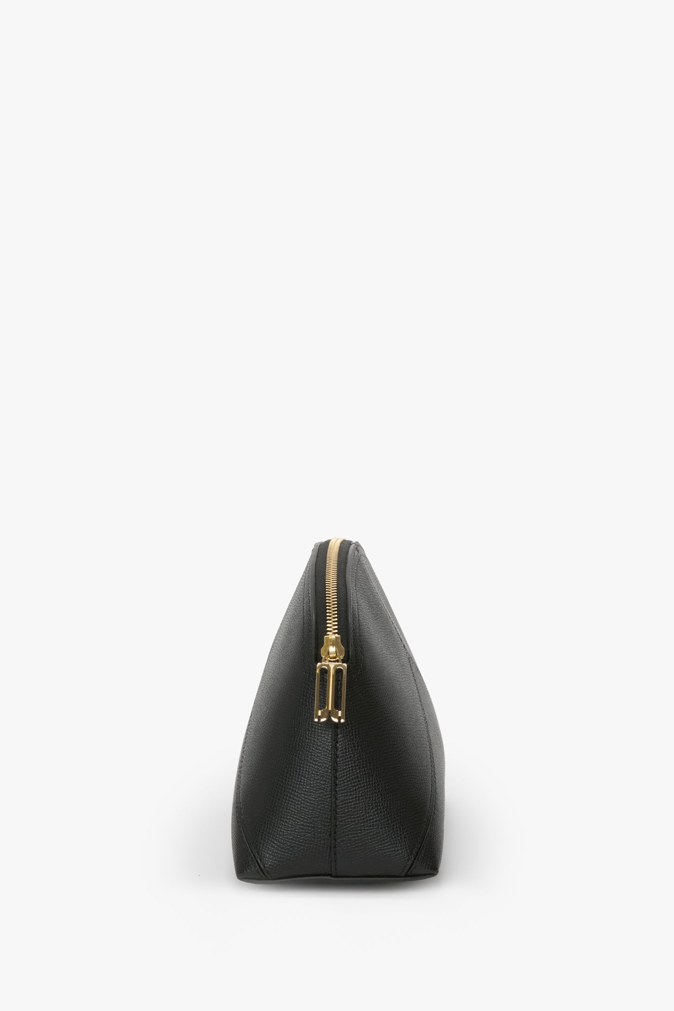 Victoria Large Travel Pouch In Black Grained Leather