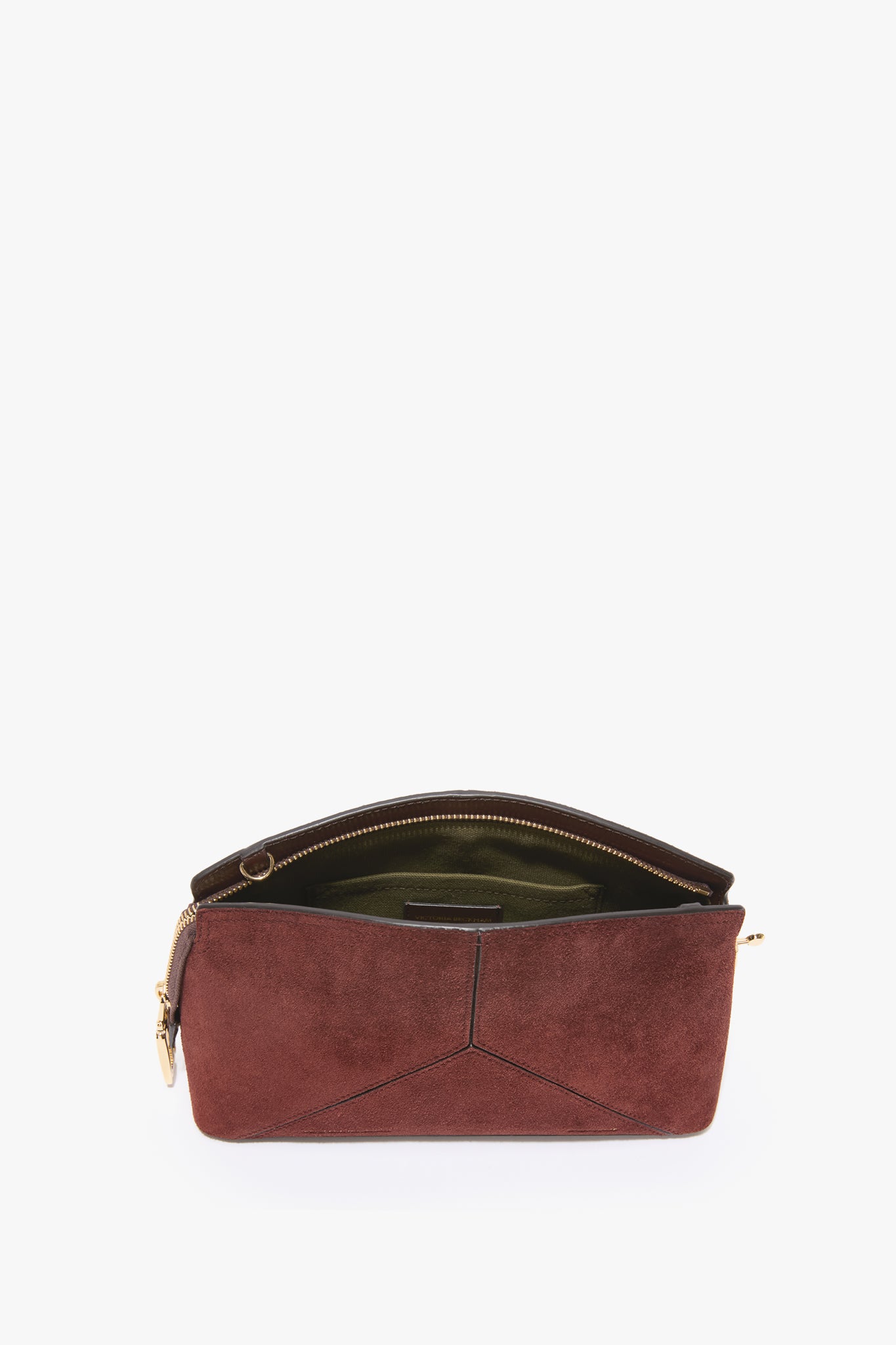 Victoria Crossbody Bag In Dark Brown Suede