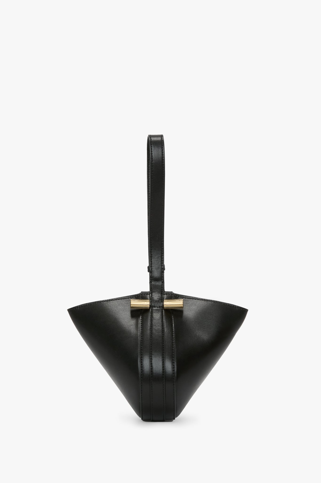 Mini Dia Pouch In Black Smooth Leather