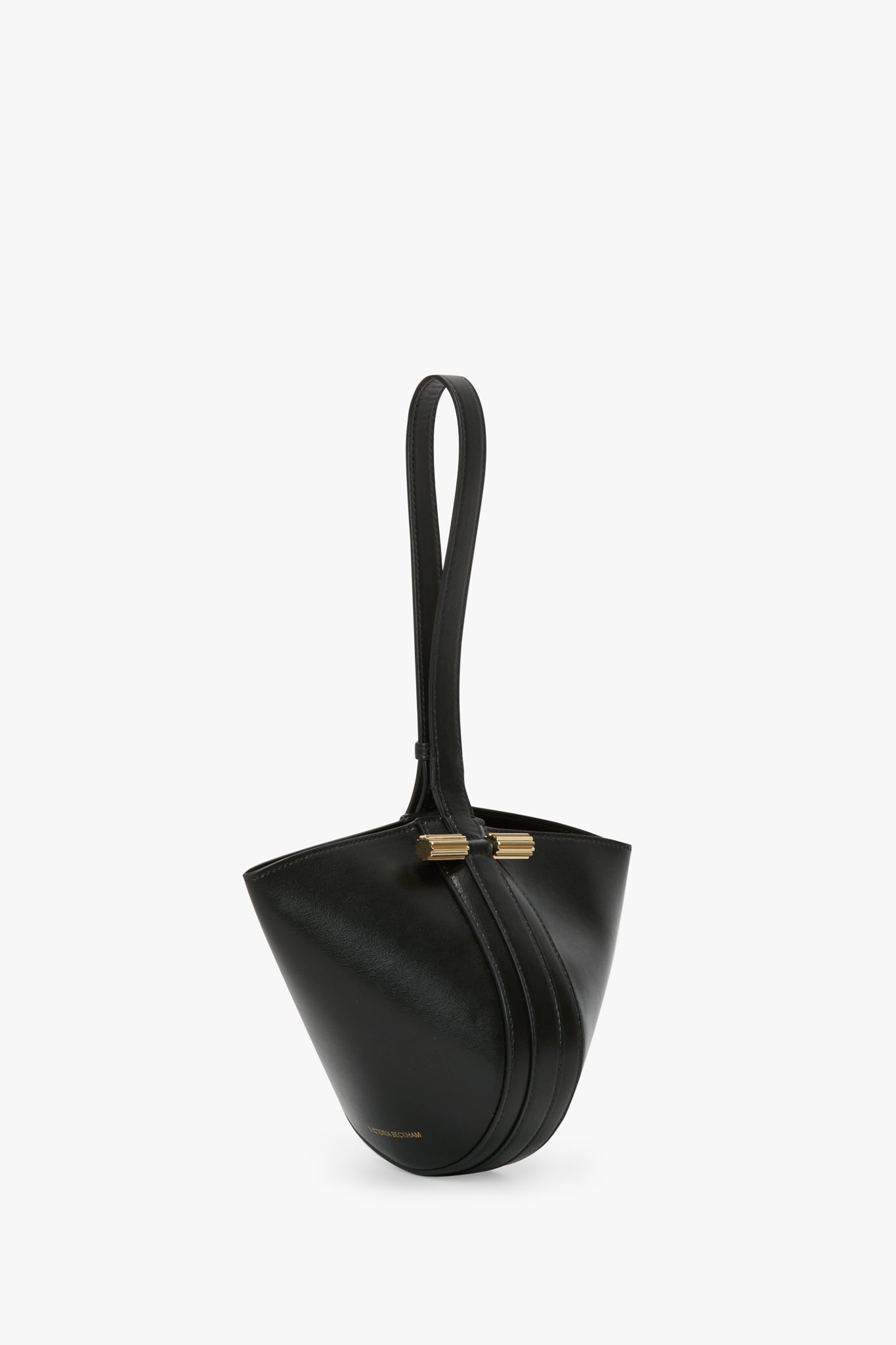 Mini Dia Pouch In Black Smooth Leather