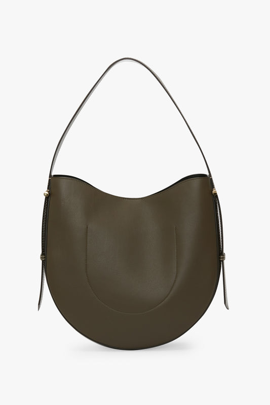 【Victoria Beckham】Diaラージレザーショルダーバッグ Dia Hobo Bag In Dark Khaki Smooth Leather – Victoria Beckham Int