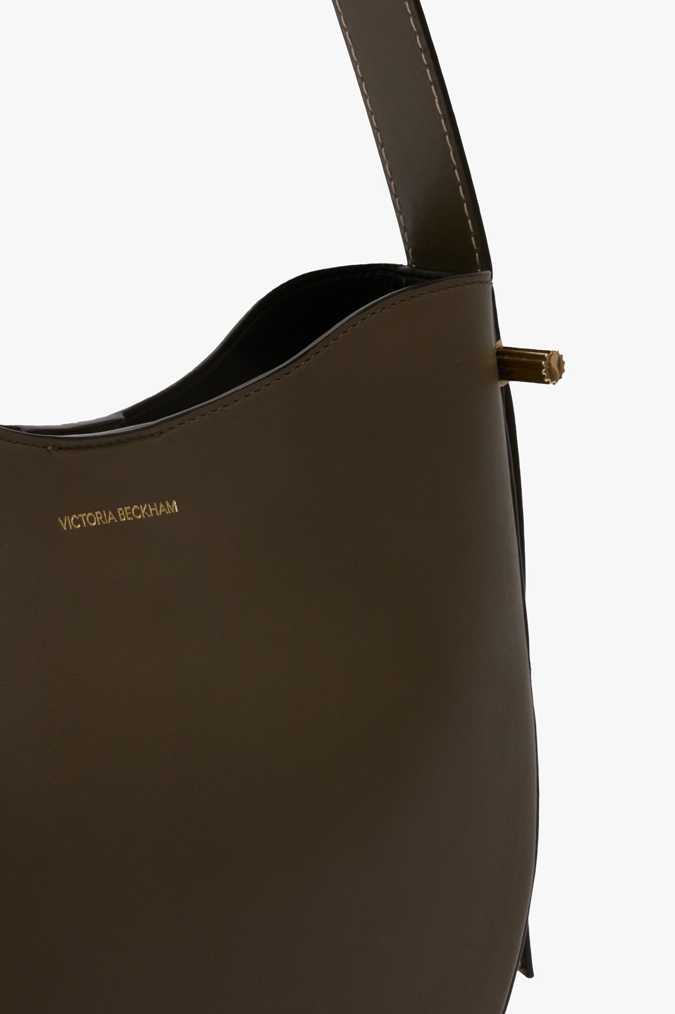 Medium Dia Hobo Bag In Dark Khaki Smooth Leather
