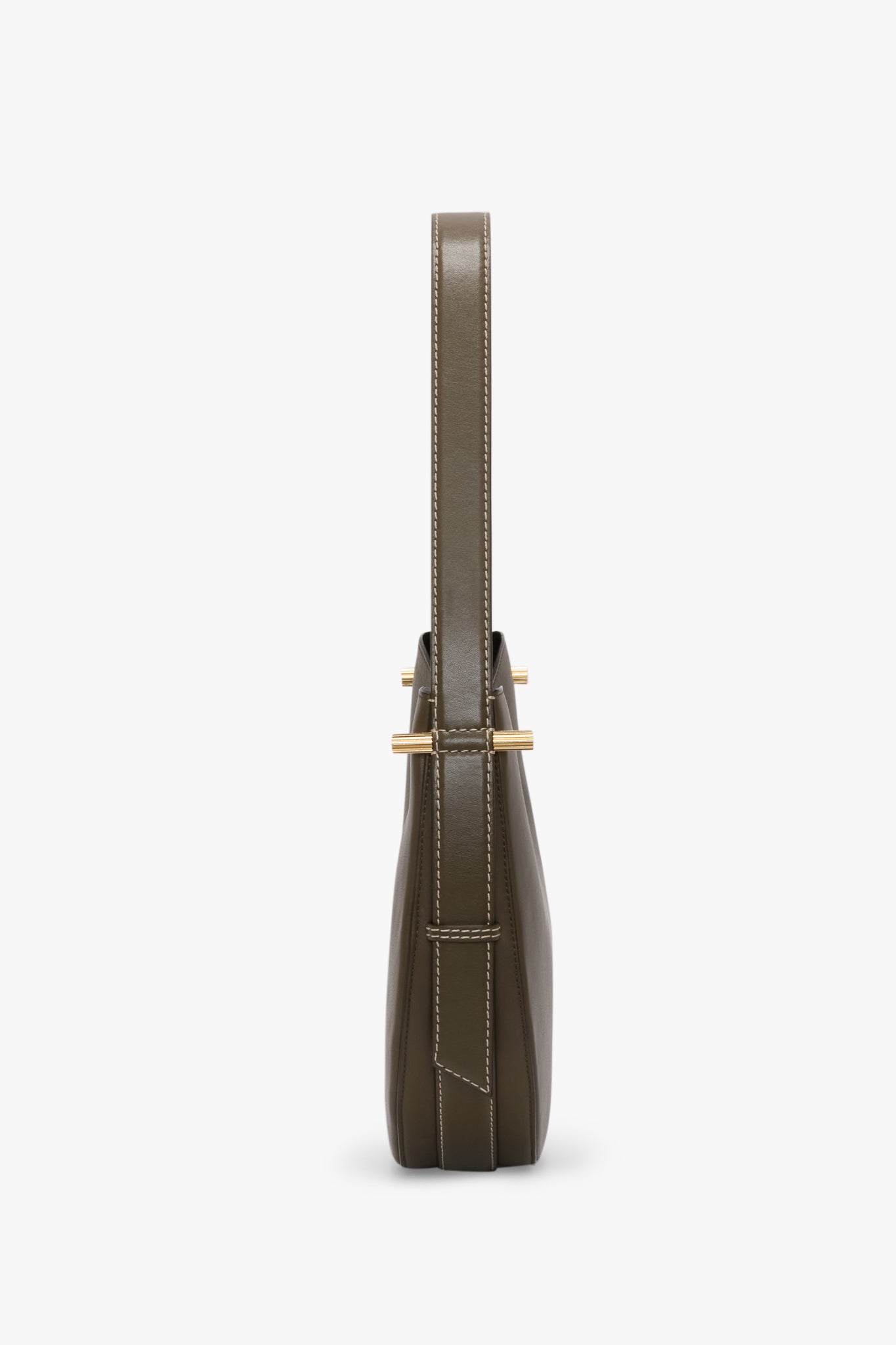 Medium Dia Hobo Bag In Dark Khaki Smooth Leather