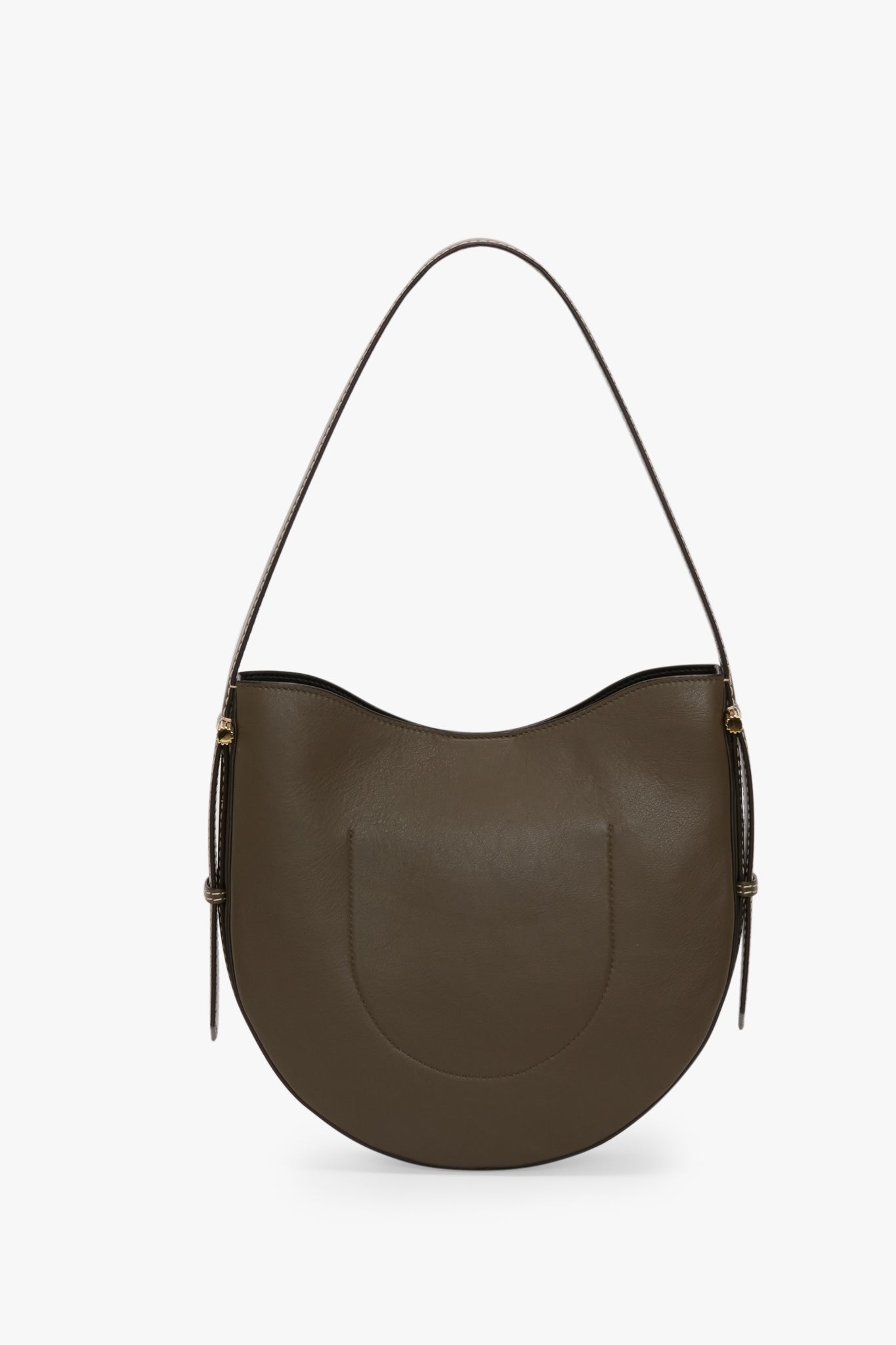 Medium Dia Hobo Bag In Dark Khaki Smooth Leather