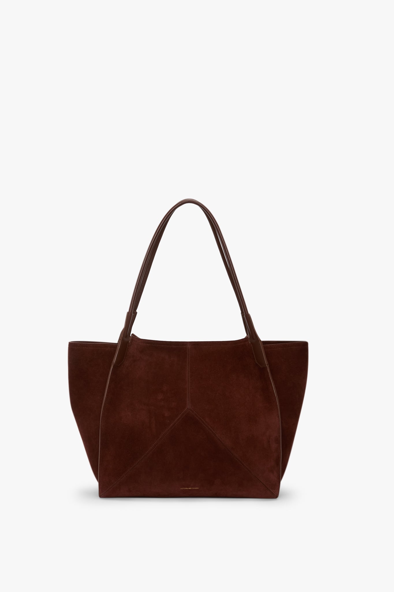 Victoria Tote In Dark Brown Suede