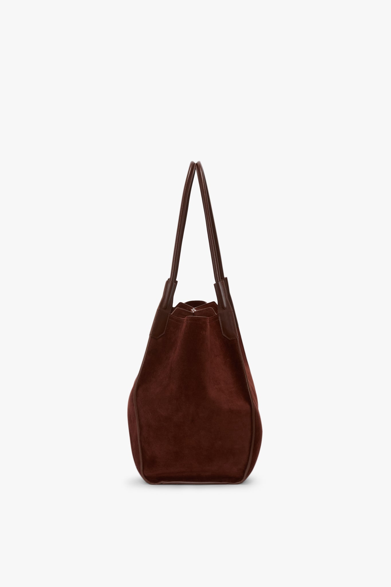 Victoria Tote In Dark Brown Suede