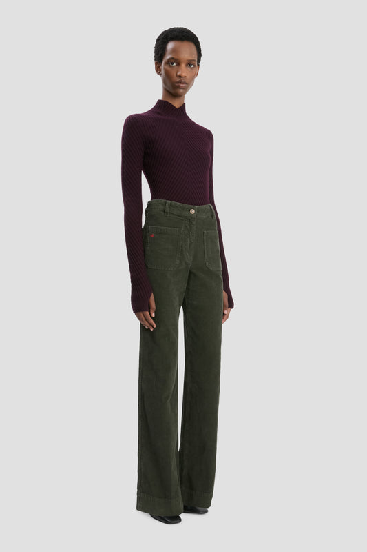 Alina Corduroy Jean In Khaki
