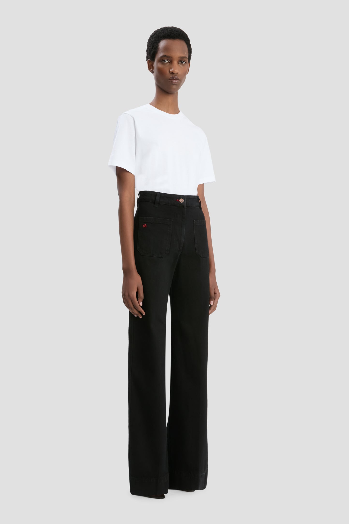 Alina High Waisted Extra Long Jean In Washed Black