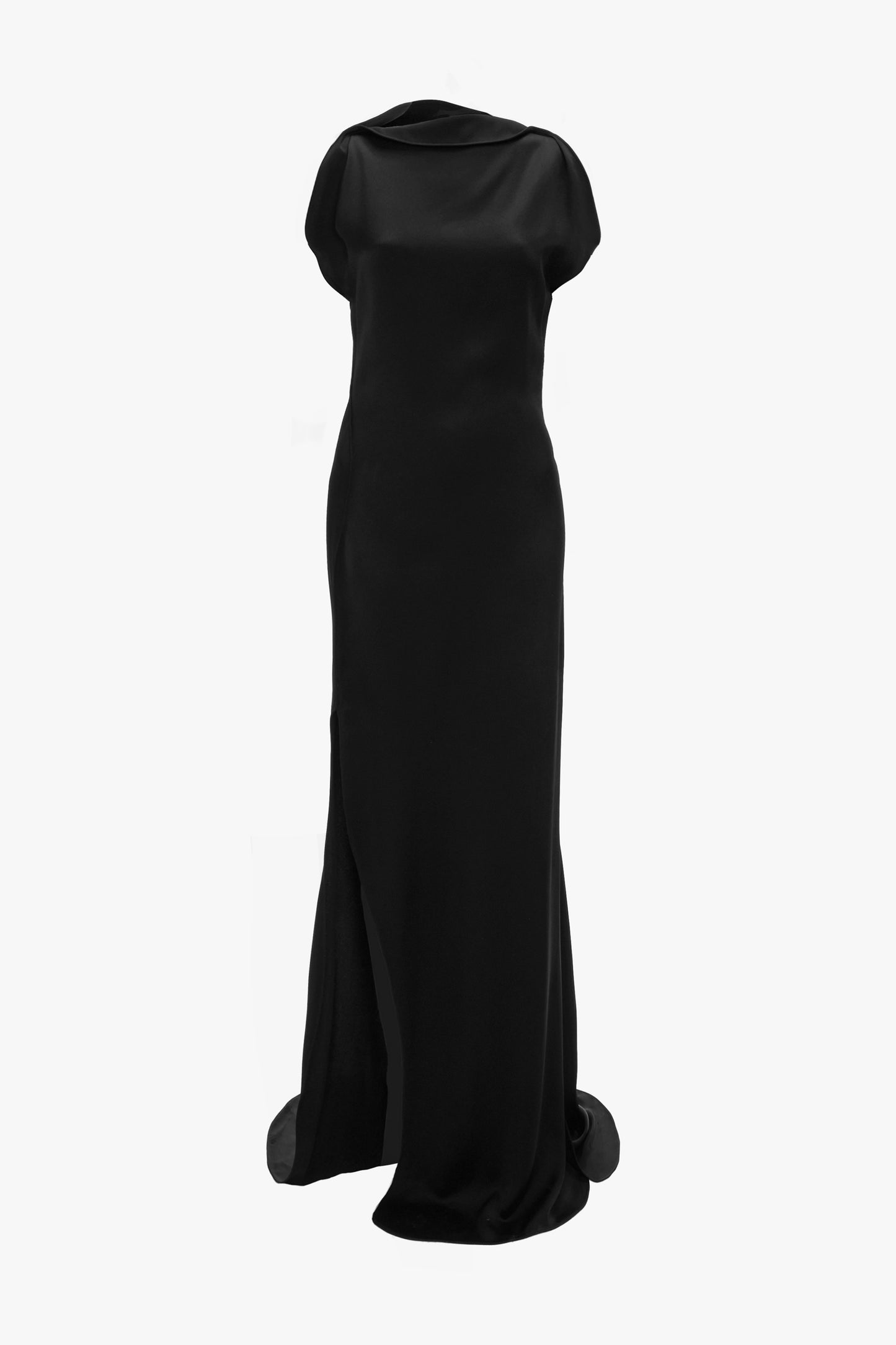 Split Side Dress In Black