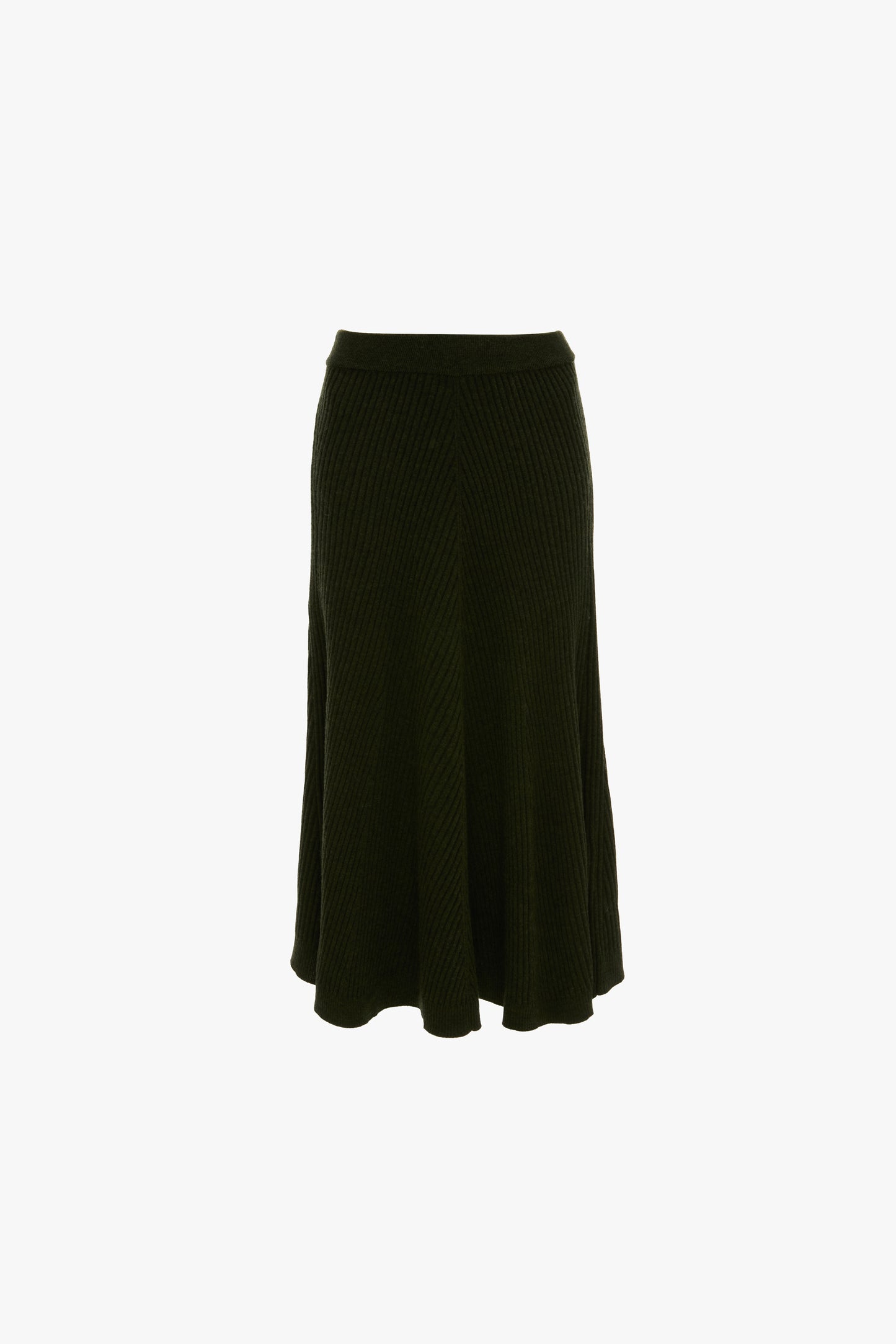 Ribbed Midi Knit Skirt In Oregano