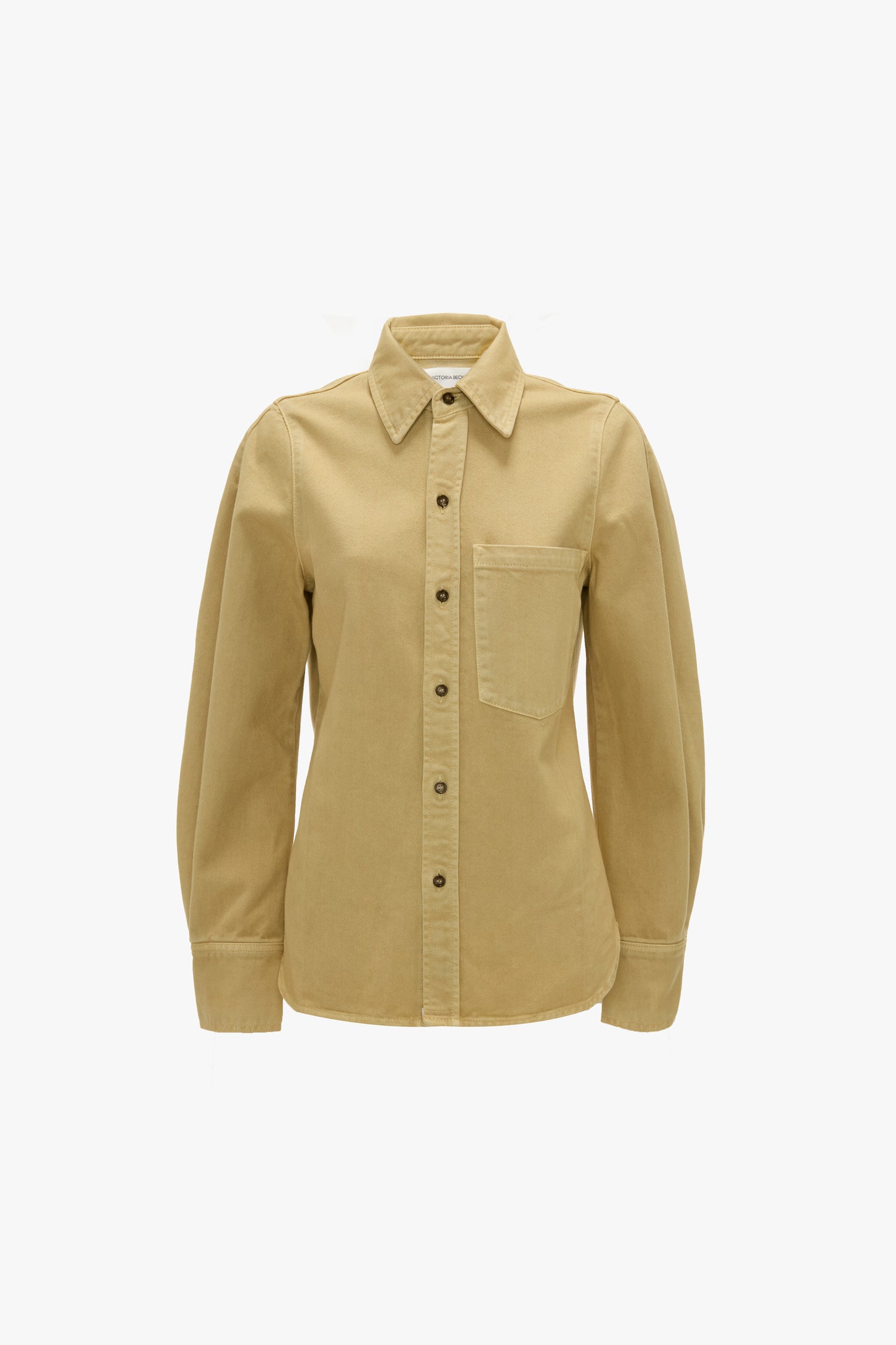 Shoulder Slim Shirt In Butter Yellow