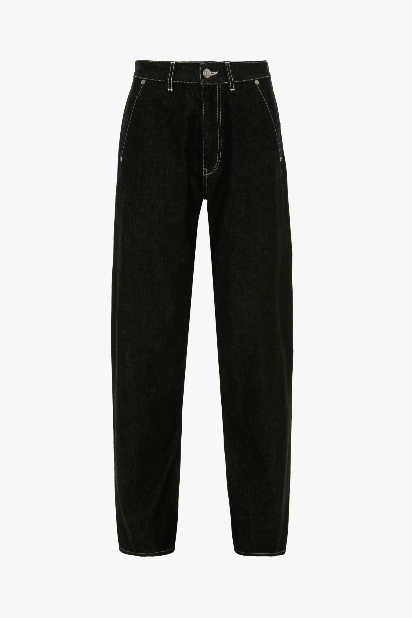 Twisted Low-Rise Slouch Jean In Washed Black