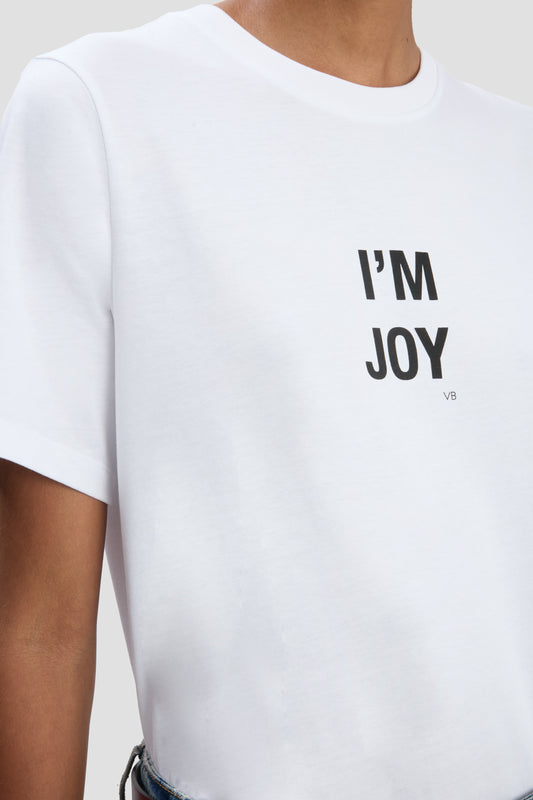 Slogan Tee In White I'm Joy