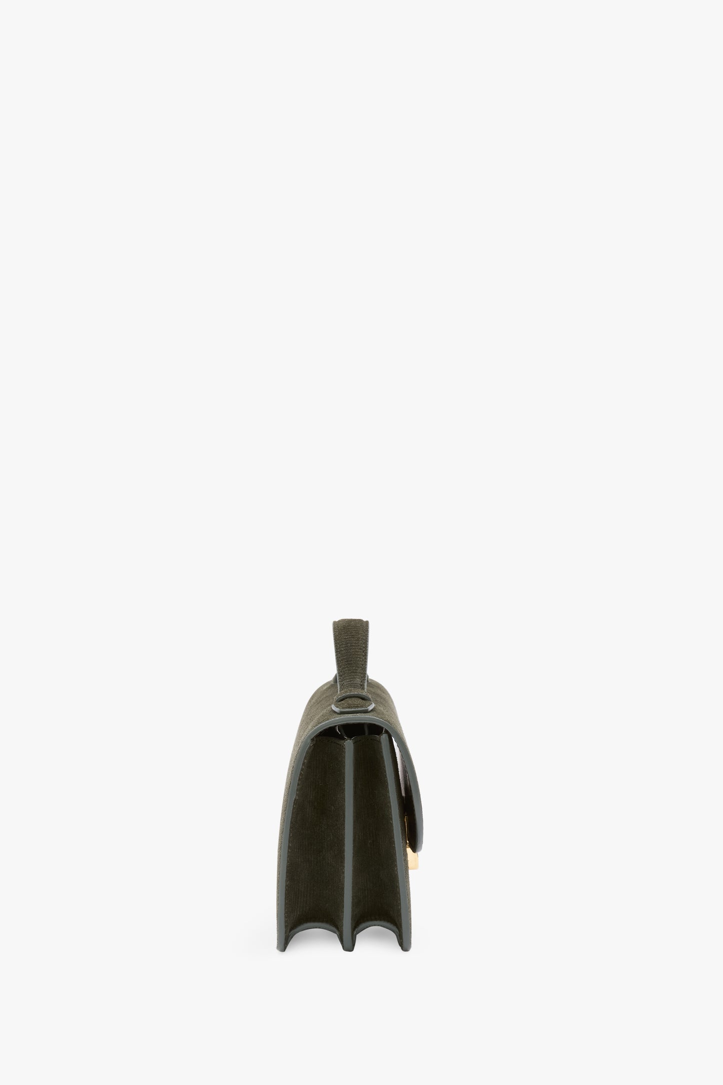 Mini Dorian Bag In Dark Olive Stripe Embossed Suede