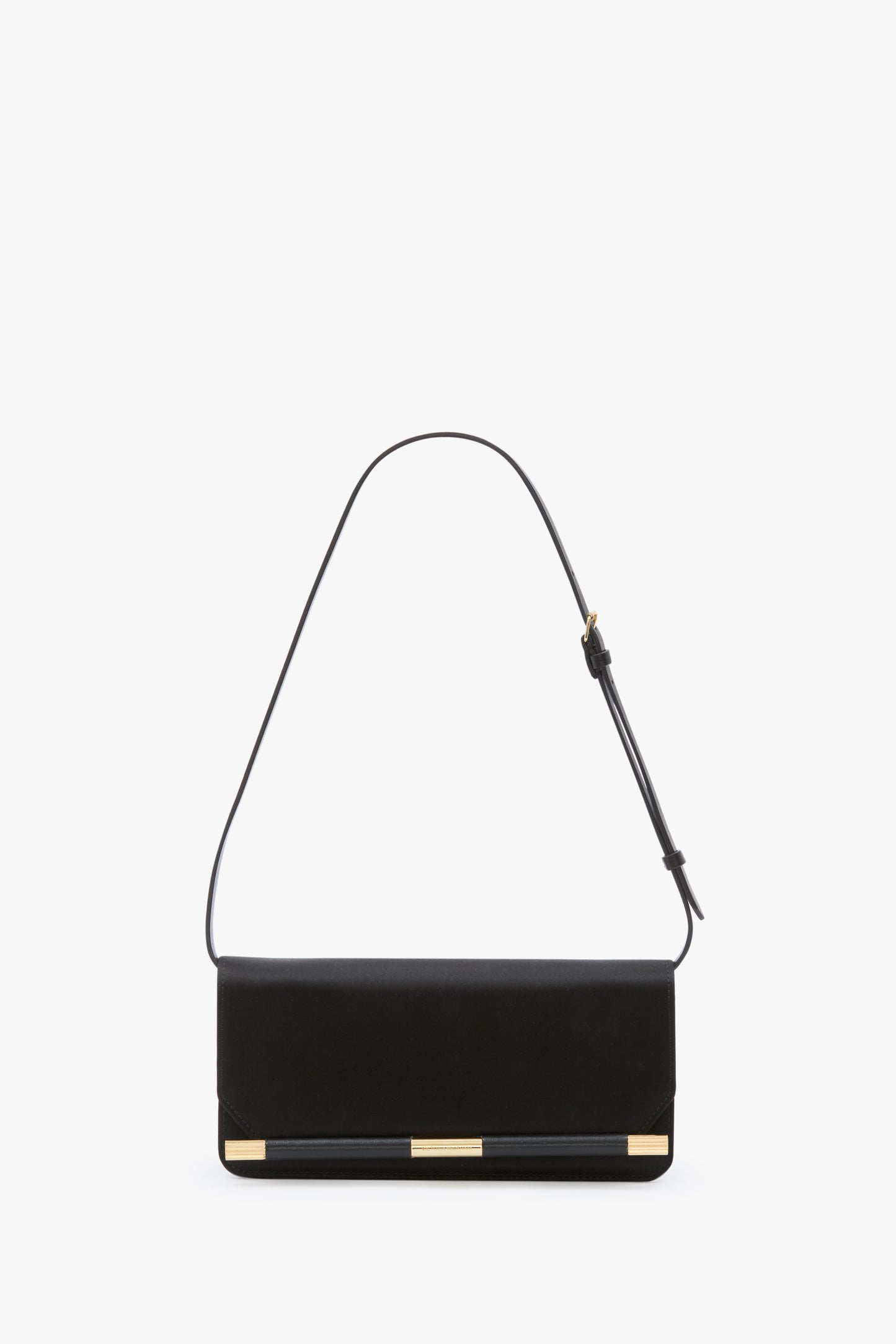 202 Clutch Bag In Black Smooth Leather