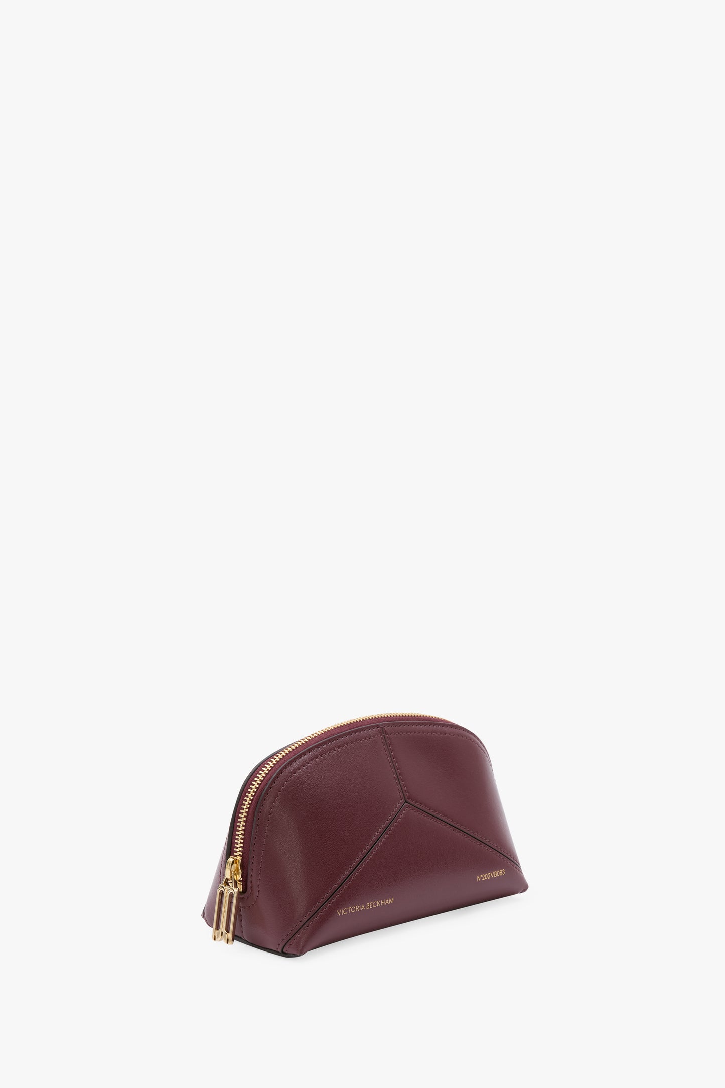 Victoria Mini Travel Pouch In Burgundy Smooth Leather