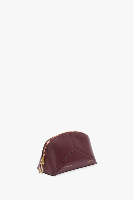 Victoria Mini Travel Pouch In Burgundy Smooth Leather